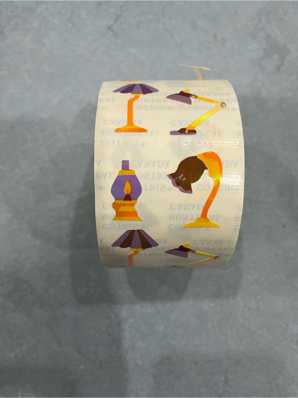 Decorative Lamp Sticker Roll - Purple & Orange
